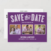 新規レトロ | セーブ・ザ・デート案内 案内ポストカード (正面/裏面)
