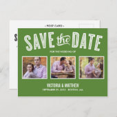 新規レトロ | セーブ・ザ・デート案内 案内ポストカード (正面/裏面)