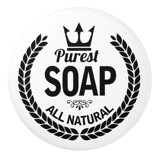 新規ヴィンテージソープロゴリース浴室セラミックノブ セラミックノブ (正面)