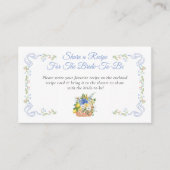 新規市場からのブライダルシャワーレシピ要求 エンクロージャーカード (正面)