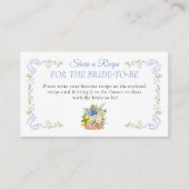 新規市場からのブライダルシャワーレシピ要求 エンクロージャーカード (正面)