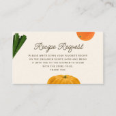 新規市場からのブライダルシャワーレシピ要求 エンクロージャーカード (正面)
