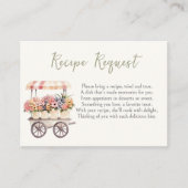 新規市場からのブライダルシャワーレシピ要求 エンクロージャーカード (正面)