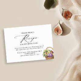 新規市場からのブライダルシャワーレシピ要求 招待状