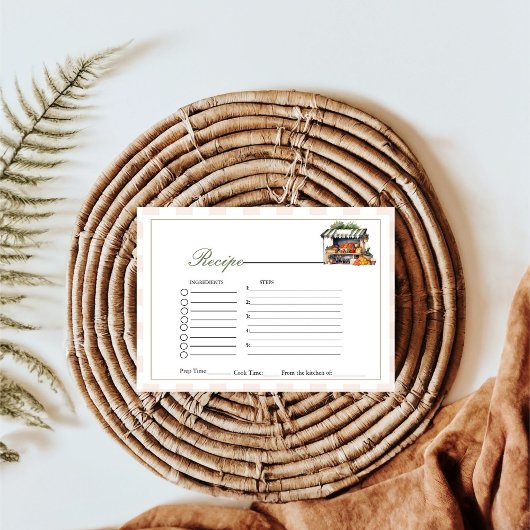 新規市場からのブライダルシャワーレシピ エンクロージャーカード