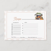 新規市場からのブライダルシャワーレシピ エンクロージャーカード (正面)