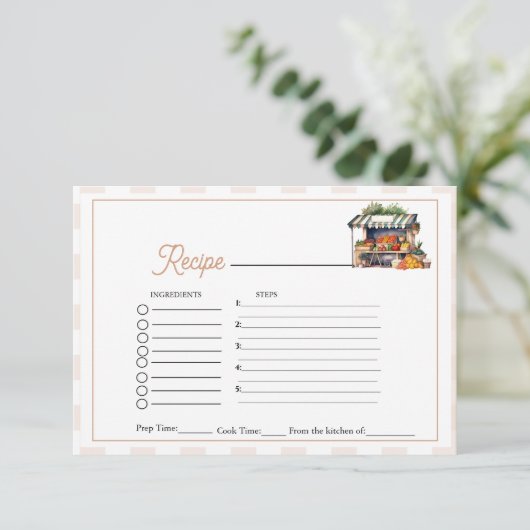 新規市場からのブライダルシャワーレシピ エンクロージャーカード (スタンド正面)