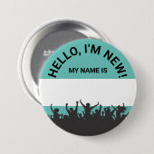 新規従業員のオンボーディングようこそ名ボタン 缶バッジ (正面&裏面)