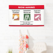 新規採用ビジネス名カスタムのバナー記号 横断幕 (インサイチュ)