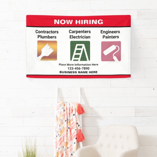 新規採用ビジネス名カスタムのバナー記号 横断幕 (インサイチュ)