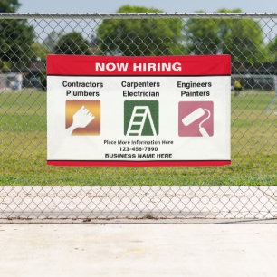 新規採用ビジネス名カスタムのバナー記号 横断幕