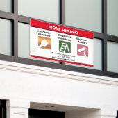 新規採用ビジネス名カスタムのバナー記号 横断幕 (ビルの外側)