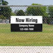 新規採用白黒会社名文字テンプレート 横断幕 (インサイチュ)