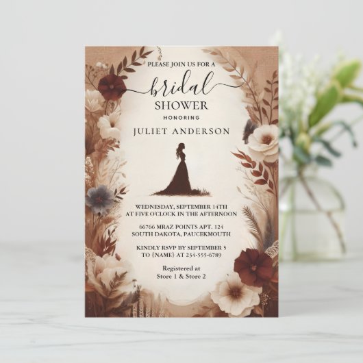 新規秋木製紙リサイクル紙ブライダルシャワー 招待状 (スタンド正面)