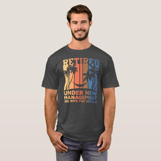 新規管理パパ半おもしろい退職 Tシャツ (正面フル)