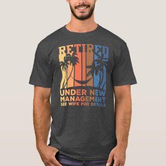 新規管理パパ半おもしろい退職 Tシャツ