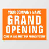 新規開業の店舗看板 ウィンドウサイン (シート)