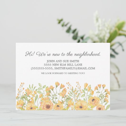 新規隣接紹介イエローウォーター色フローラ 案内状 (スタンド正面)