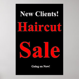 新規顧客ヘアカット販売美しいサロンポスター ポスター