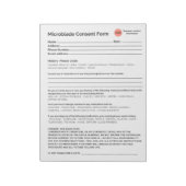 *新規*スパサロンmicrobladeconsent型枠メモ帳 ノートパッド (回転)