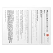 *新規*スパサロンmicrobladeconsent型枠メモ帳 ノートパッド (正面)