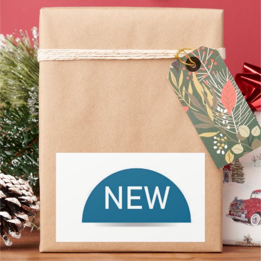 新規 長方形シール (クリスマス)