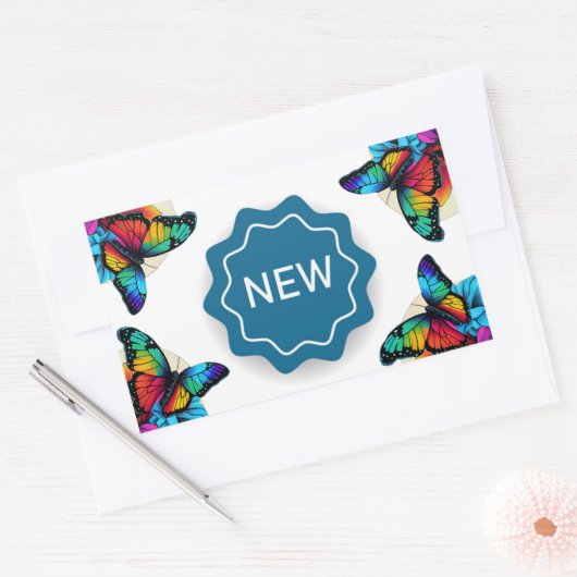 新規 長方形シール (封筒)