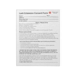 *新規* Lash Consent型枠メモ帳 ノートパッド