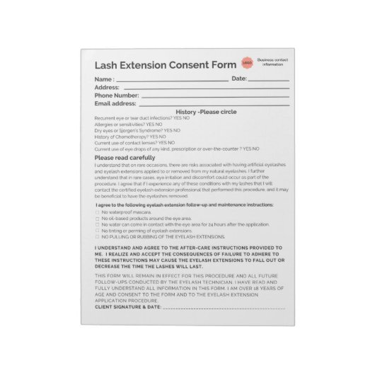 *新規* Lash Consent型枠メモ帳 ノートパッド (回転)