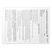 *新規* Lash Consent型枠メモ帳 ノートパッド (正面)