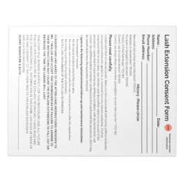 *新規* Lash Consent型枠メモ帳 ノートパッド