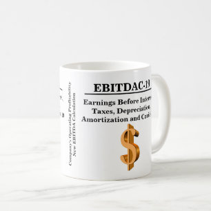 新規EBITDA収益性計算の財務 コーヒーマグカップ