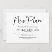 新計画の結婚延期された発表 招待状 (正面)