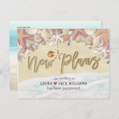 新計画の結婚延期ビーチ及び書簡 案内ポストカード (正面/裏面)