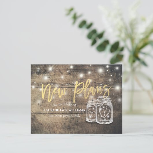 新計画の結婚延期メイスン・ジャース・ウッド 案内ポストカード (スタンド正面)