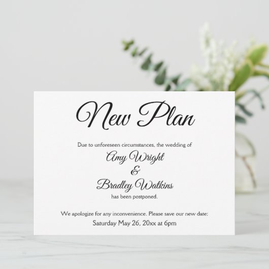 「新計画」エレガントの発結婚表 招待状 (スタンド正面)