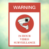 新設!24時間ビデオ監視セキュリティ警告 ウィンドウサイン (シート3)