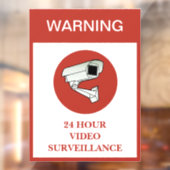 新設!24時間ビデオ監視セキュリティ警告 ウィンドウサイン (シート2)