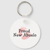 新誇りを持ったしいアブエロベビーガールの足跡 キーホルダー (正面)