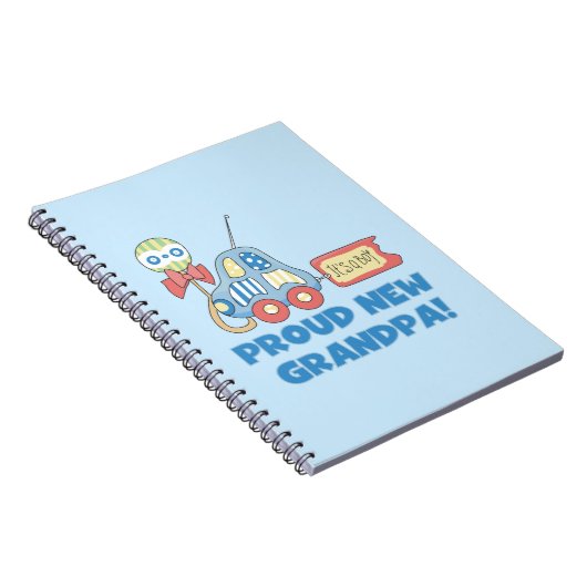 新誇りを持ったしいグランパカー男の子のプレゼント ノートブック (右側)