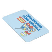 新誇りを持ったしいグランパカー男の子のプレゼント マグネット (右側)