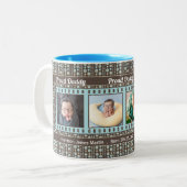 新誇りを持ったしいパパ4フォトマグアクアとブラウン ツートーンマグカップ (正面左)