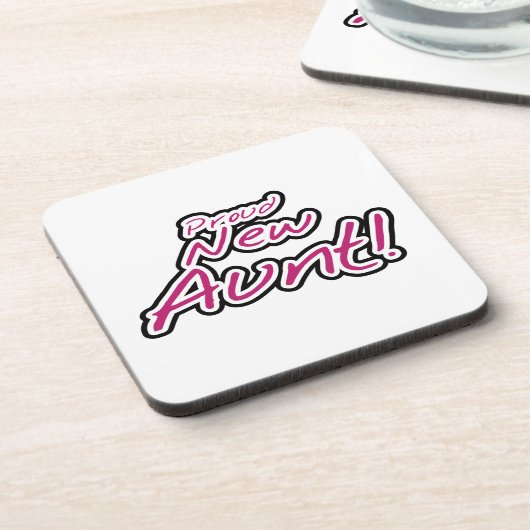 新誇りを持ったしい叔母Tシャツとギフト コースター (左側)