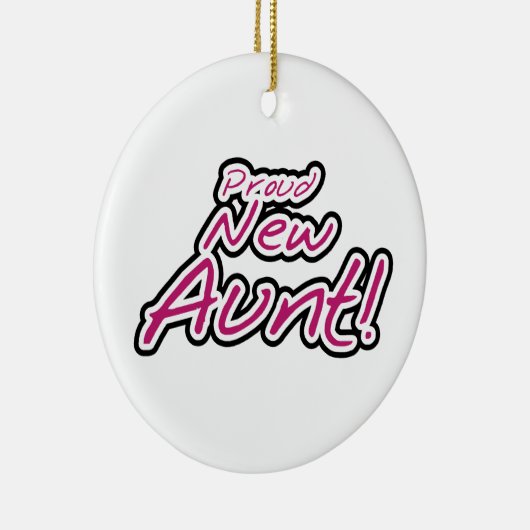 新誇りを持ったしい叔母Tシャツとギフト セラミックオーナメント (右)