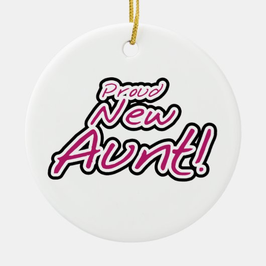 新誇りを持ったしい叔母Tシャツとギフト セラミックオーナメント (正面)
