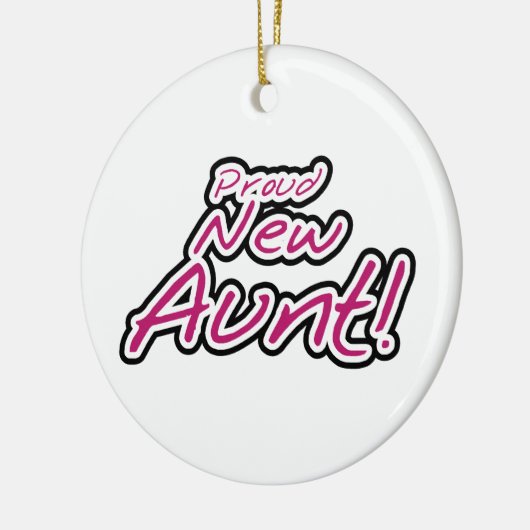 新誇りを持ったしい叔母Tシャツとギフト セラミックオーナメント (左)