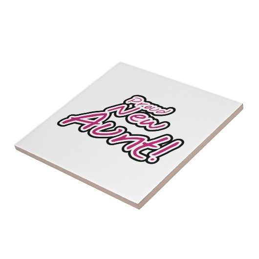 新誇りを持ったしい叔母Tシャツとギフト タイル (側面)