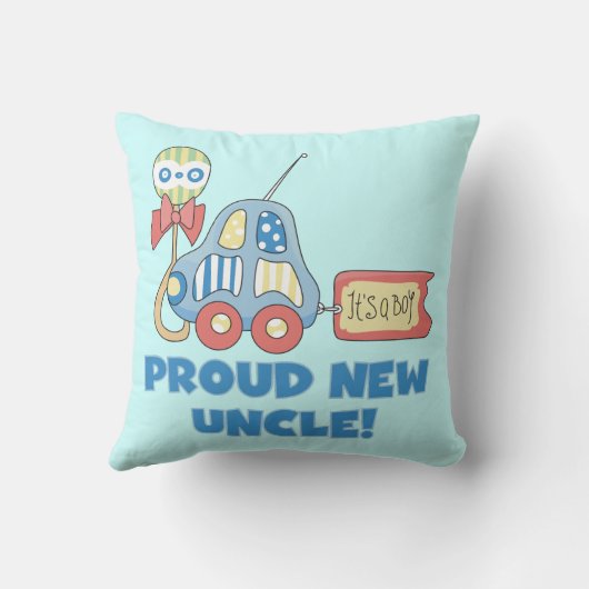 新誇りを持ったしい叔父の車それは男の子の贈り物だ クッション (裏面)