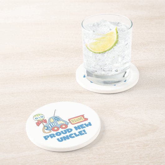 新誇りを持ったしい叔父の車それは男の子の贈り物だ コースター (側面)