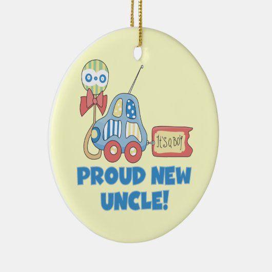新誇りを持ったしい叔父の車それは男の子の贈り物だ セラミックオーナメント (右)